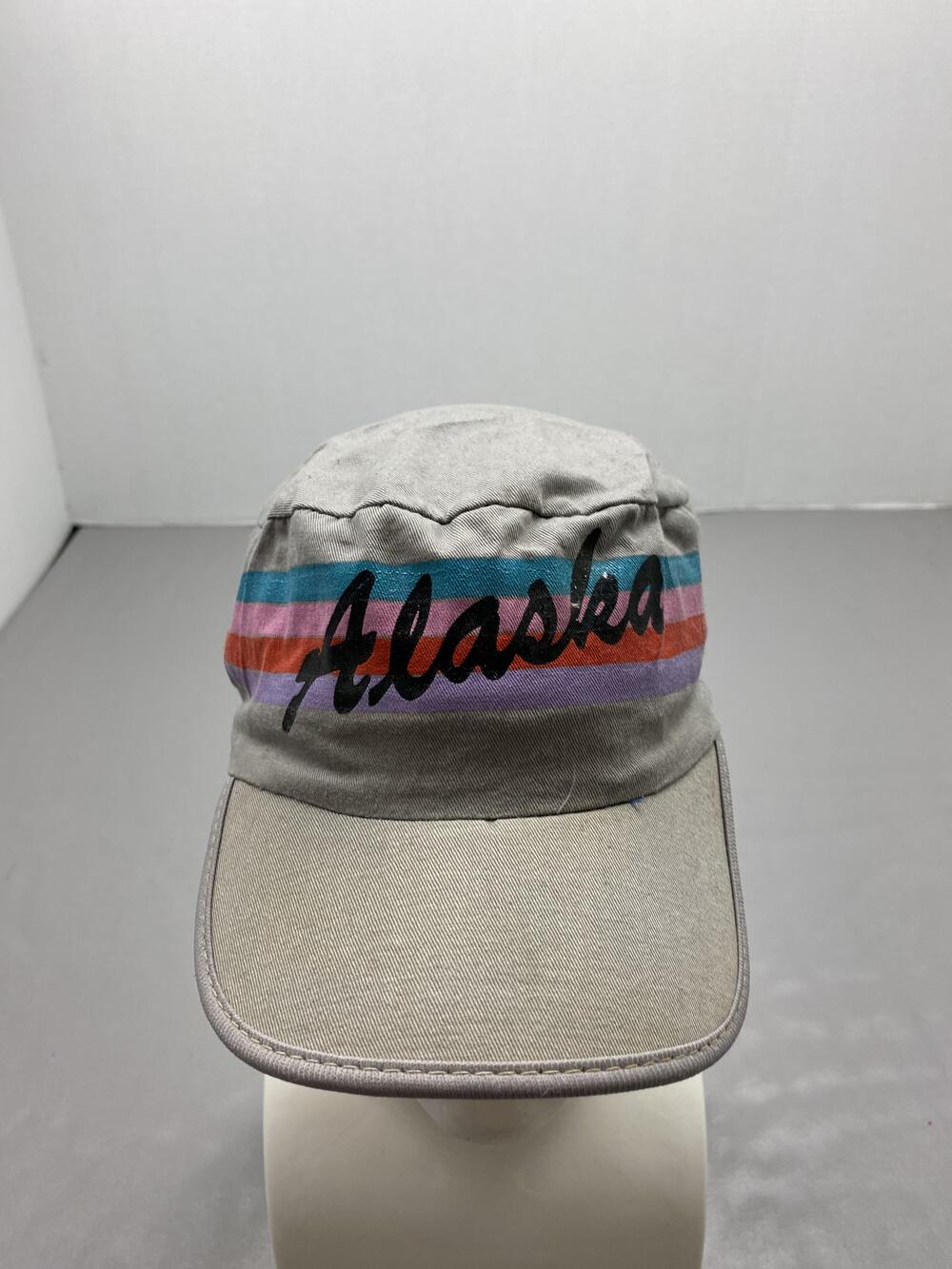 Hat Cap Strap Back One Size Gray Alaska Army Cap Cotton Twill Mens Lined